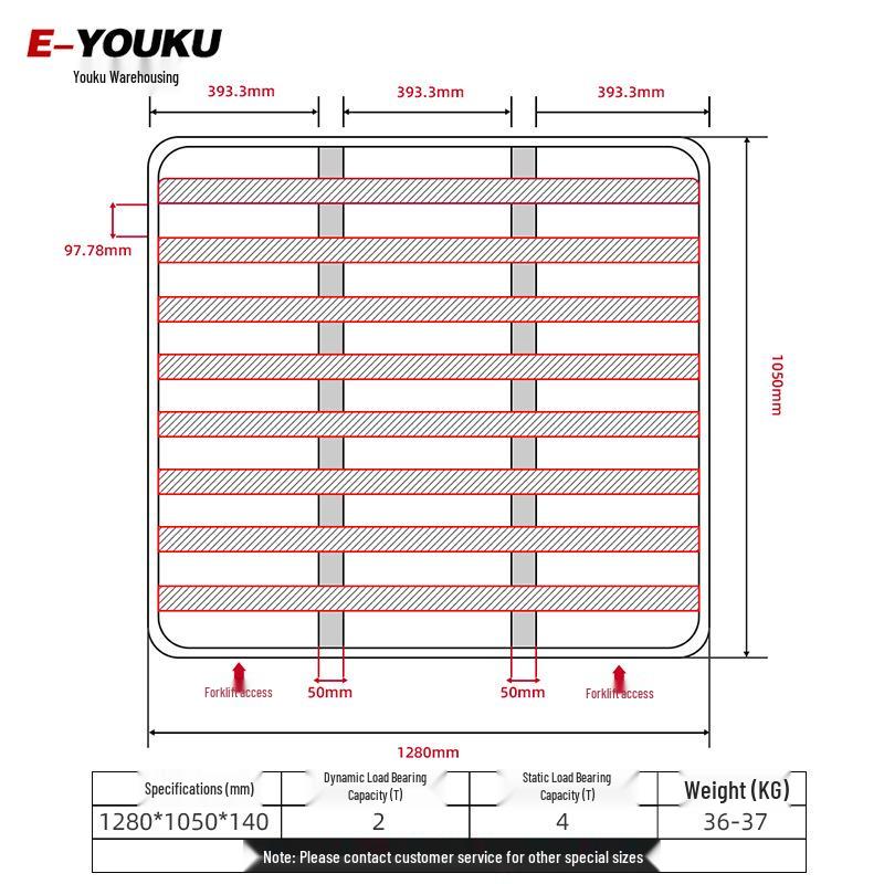Double-Sided Galvanized Iron Pallet with Rounded Corners for Warehouse Storage