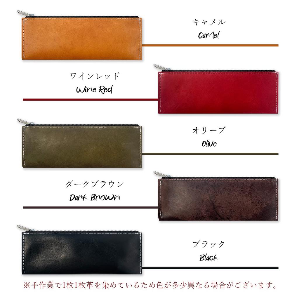 Натуральная кожа Карандаш Карандаш Карандаш Канцелярские товары Кожа лошади растительного дубления Классический винный для мужчин и женщин Чехол, Тонкий, Компактный, Чехол, Держатель, Простой,