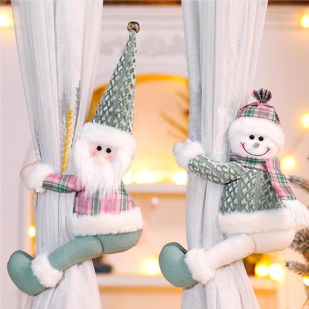 Drapery Holdbacks Snowman Gnome Drapery Holders Christmas Drape Buckles For Home Bedroom Living Room Bathroom Nursery Dorm Hotel