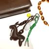 Leather Dachshund Macrame Keychain: Exquisite Puppy Bag Charm by Ruth's Style