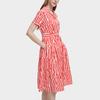 Fila Fashionable Elegant Small Lapel Casual Woven Breathable Short Sleeve Dress Women Dresses F11W326301F-ZA