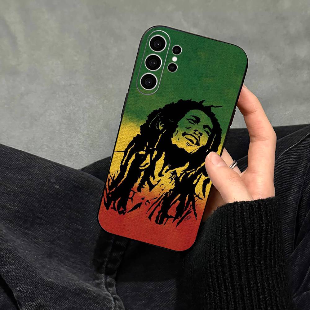 Чехол для телефона Bob-b m-marley для Samsung S25, S24, S21, S22, S23, S30, Ultra, S20, Plus, Fe, Note, 10, 9, 5G Черный