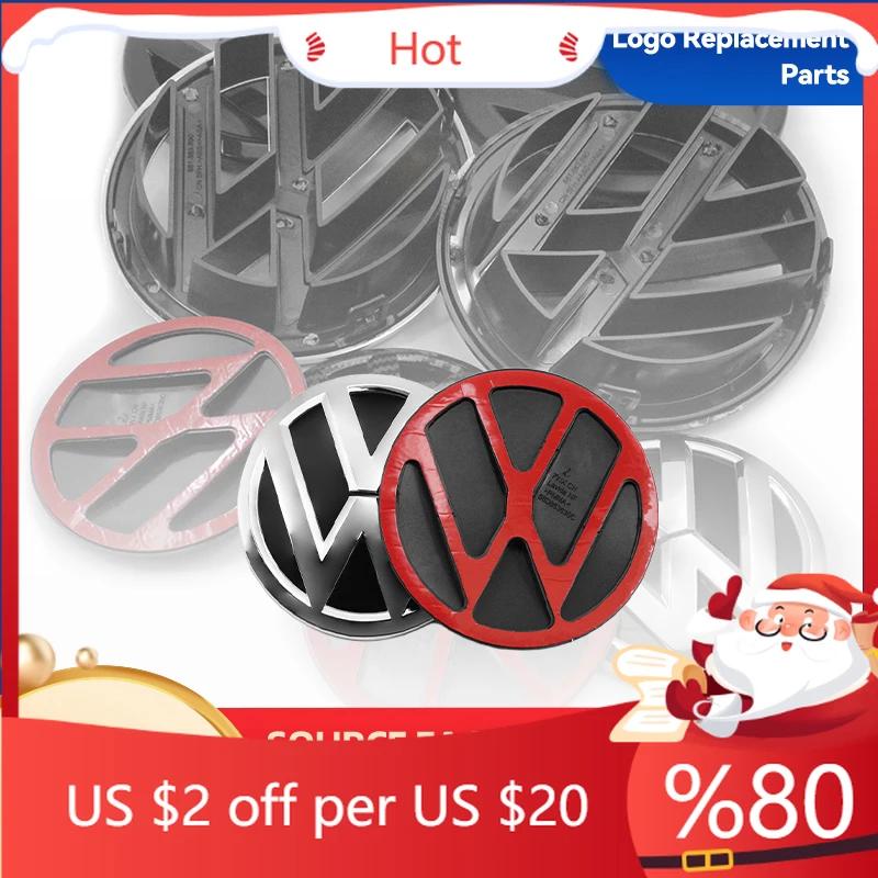 VW GTI GOLF Для VOLKSWAGEN VW 2026 Новые эмблемы Автомобильная мусорка 1 шт. 56D853630C 135мм 113мм Логотип автомобиля Volkswagen Передняя крышка капота Задняя T