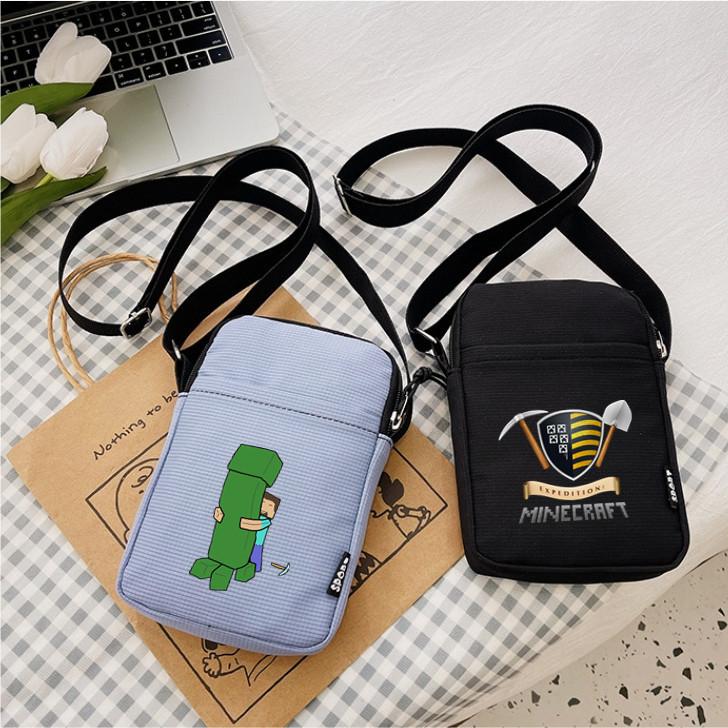 Холщовая сумка на плечо Minecraft Collectors Edition для повседневного использования с карманами на молнии