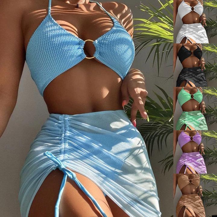 Ri Shang 2022 Women's Long Sleeve Sexy Sporty Split Swimsuit with European & American Style Print