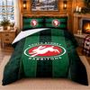 Printed 3Pcs Bedding Set South Sydney Rabbitohs Pattern Bed Sheet Pillowcase For Bedroom Decor