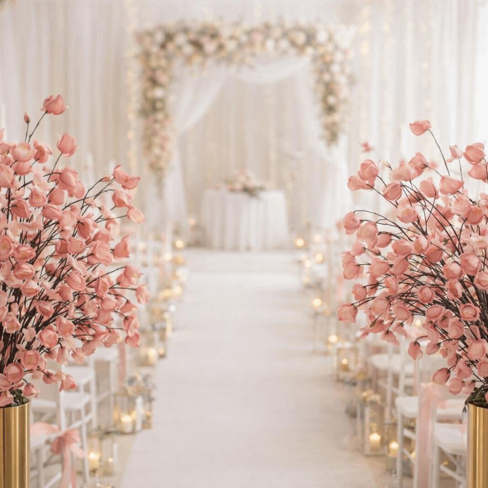 Long Branches Artificial Lantern Fruits Plastic Realistic Lantern Flower Branch Handmade Fake Flower Bouquets Photo Props