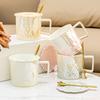 High Value Light Luxury Mug Souvenir Home Coffee Cup with Cover Spoon Nordic Office Ceramic Cup Style