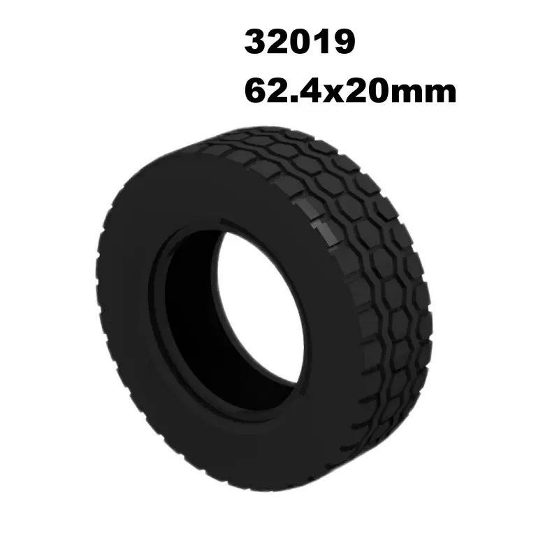 Совместимая с LEGO 32019 Черная резиновая шина 62,4x20 мм для строительных блоков