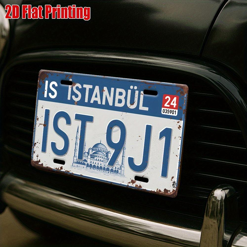 Istanbul Hagia Sophia License Plate AL Sign - Vintage Durable Metal Plaque Wall Decor, Home Office Bar Man Cave Wall Art