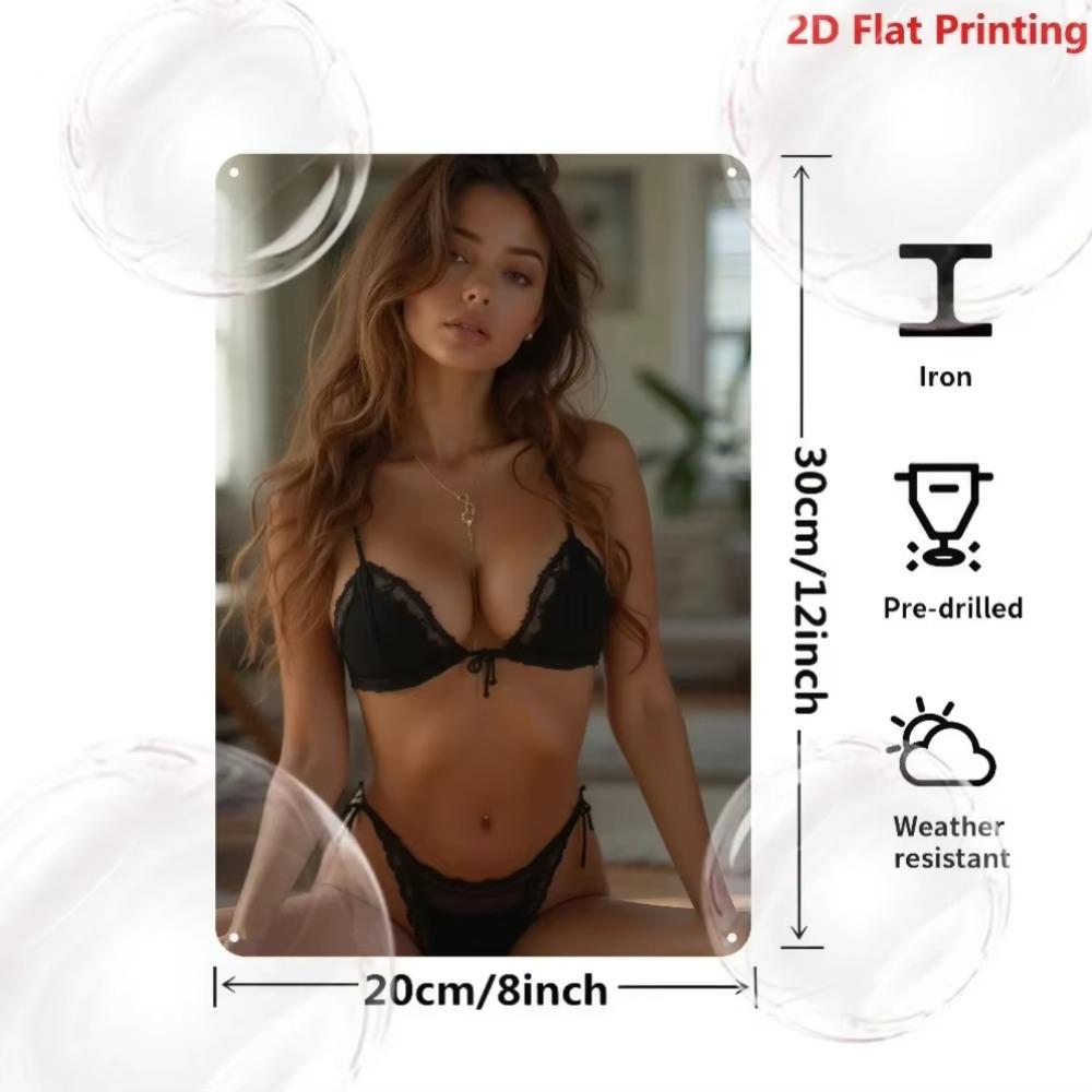 Винтажная металлическая жестяная табличка Ретро Сексуальная леди Настенное искусство Железный плакат Декор Мужская берлога Бар