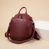 Luxury Brands Mini Backpack Women Solid Color PU Leather Shoulder Bags New Fashion Small School Bags Lady Casual Travel Rucksack