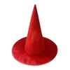 Halloween Witch Hat Large Brim Cosplay Costume Accessory Colorful Velvet Party