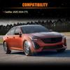 LED Front Side Marker Lights Assembly for Cadi-llac 2020 2021 2022 2023 2024 CT5 Front Bumper Marker Signal Lamps, Replace OEM Smoked Lens White LED