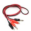 2pcs 1m / 39inch Length 4mm Banana Plug To Alligator Clip Flexible Cable Set for  Multimeter Oscilloscope, Red Black Test Lead-Wire Kit