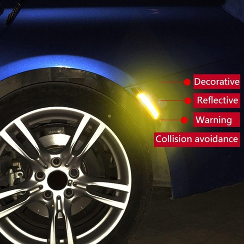 2 шт. горячая предупреждающая антистолкновительная защитная кромка автомобиля светоотражающая наклейка карбоновое волокно колесо бровь
