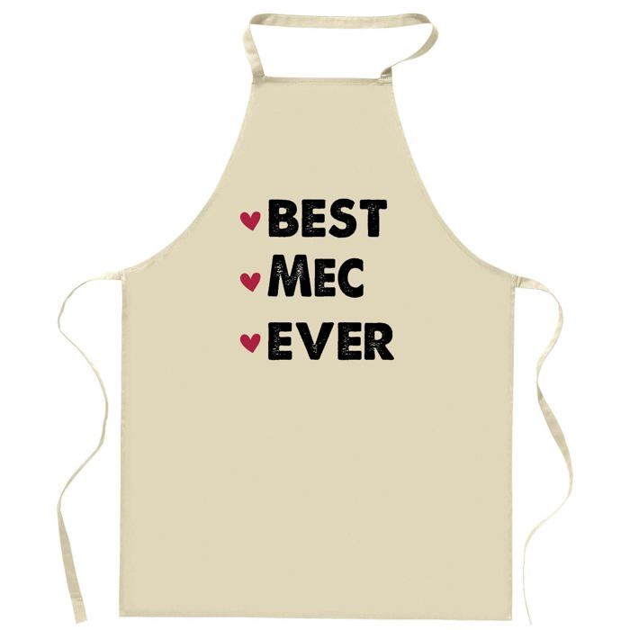Tablier de cuisine - MEC Best Ever - Impression bretonne - Coton résistant - Liens ajustables