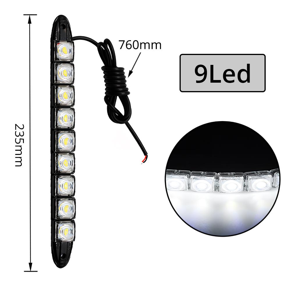 1PCS DRL COB White Flexibles Fog Lights Day Times Running Auto Head Lamp Waterproof 10w Bright Led Car Styling Gluttonous Snake