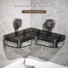 JINGRUIXIANG Угловая полка для ванной на присосках, без сверления (2-Pack)