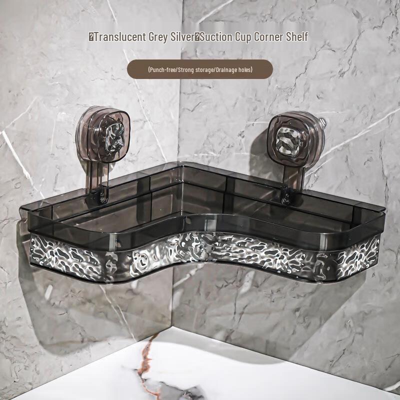 JINGRUIXIANG Suction Cup Bathroom Corner Shelf (3-Pack)
