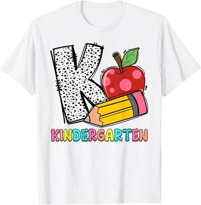K Is for Kindergarten Teacher Pencil Apple Back To School Unisex T-Shirt