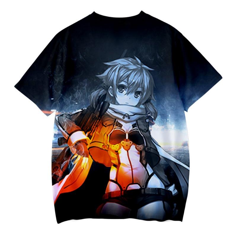 Summer 3D Digital Printed Children's Clothing Anime Sword God Domain Loose Casual Fashion Short Sleeved T-shirt