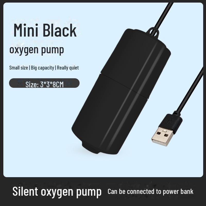 Компактный USB-кислородный насос для аквариумов и рыбалки на открытом воздухе: Бесшумный и эффективный оксигенатор