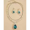 Новейший стильный дизайн, необычное хрустальное ожерелье, комплект украшений для женщин (15221с) (зеленый)