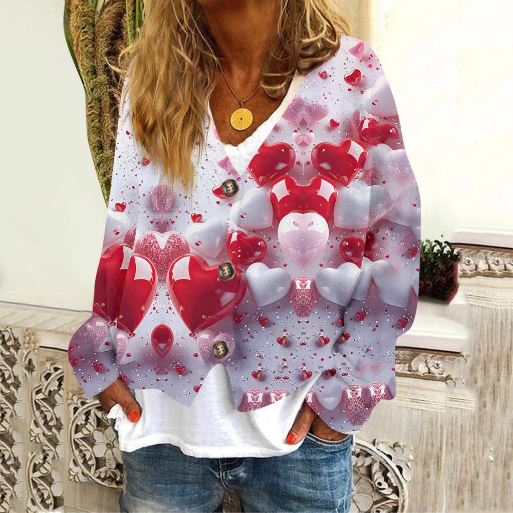 Женская модная короткая куртка, повседневная, с длинными рукавами, с принтом ко Дню святого Валентина, однобортный плюшевый топ