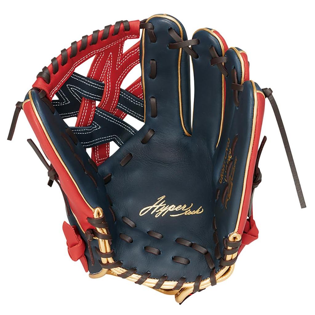 Rawlings HYPER TECH COLOR SYNC Мягкая бейсбольная перчатка для ловли, Универсальная, GR6HTCN65, Темно-синий/Алый, 11,75 дюйма, Для правши