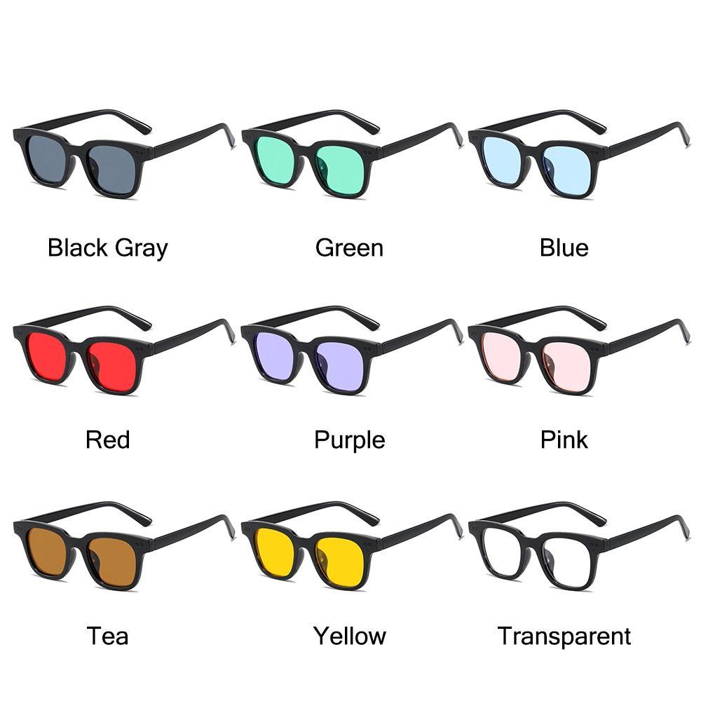 Colorful Ocean Lens Sun Glasses Summer Shades Retro Square Frame Sunglasses for Women & Men