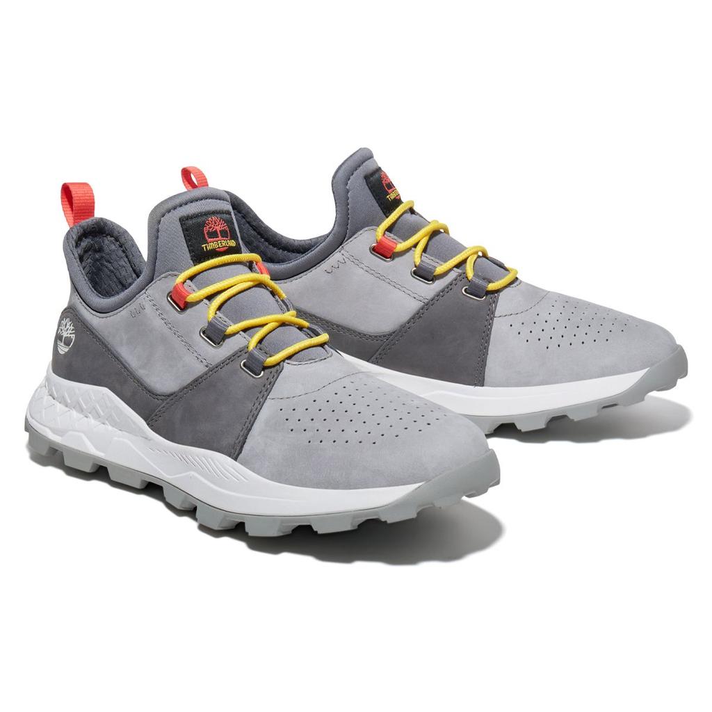 Timberland Brooklyn Series Trendy Lightweight Shock Absorbing Durable Breathable Low Top Outdoor Functional Shoes Men Shoes Gray White A2HTM085