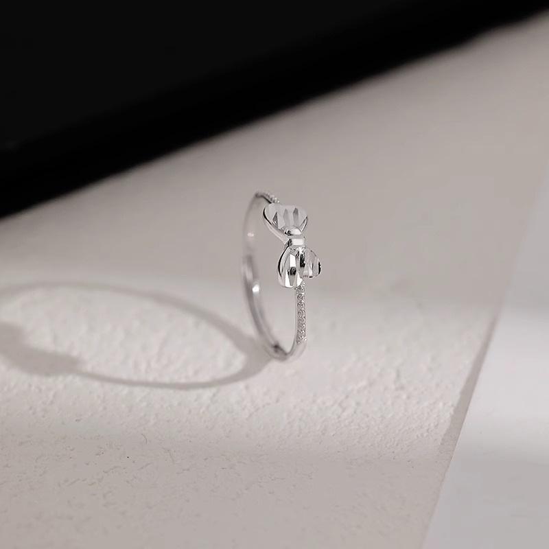 Простое кольцо-бантик женственность ниша инсы милое открывающееся регулируемое кольцо на указательный палец осень и зима