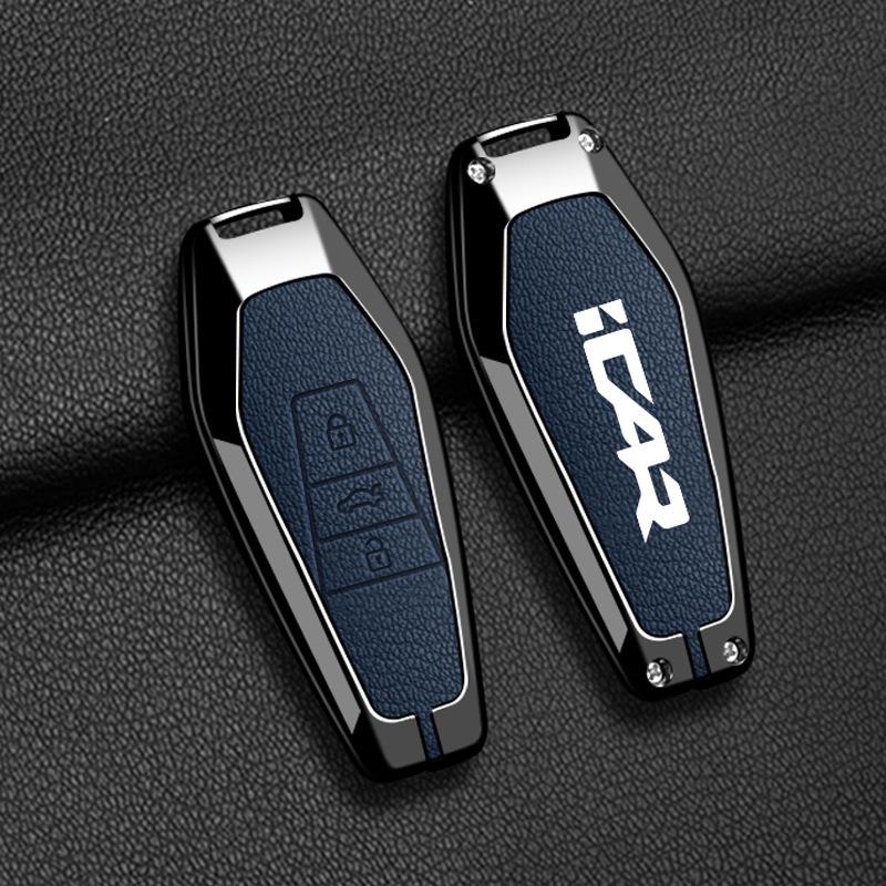 Чехол для ключей для Chery iCAR 03t Long Range EQ7 2025 года - Унисекс, Полностью закрывающийся, Ракушка с пряжкой