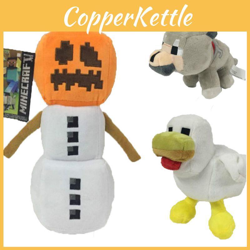 Очаровательная 20-сантиметровая плюшевая игрушка Minecraft Снежный голем Волк Цыплята Мягкая набивная игрушка Подарок