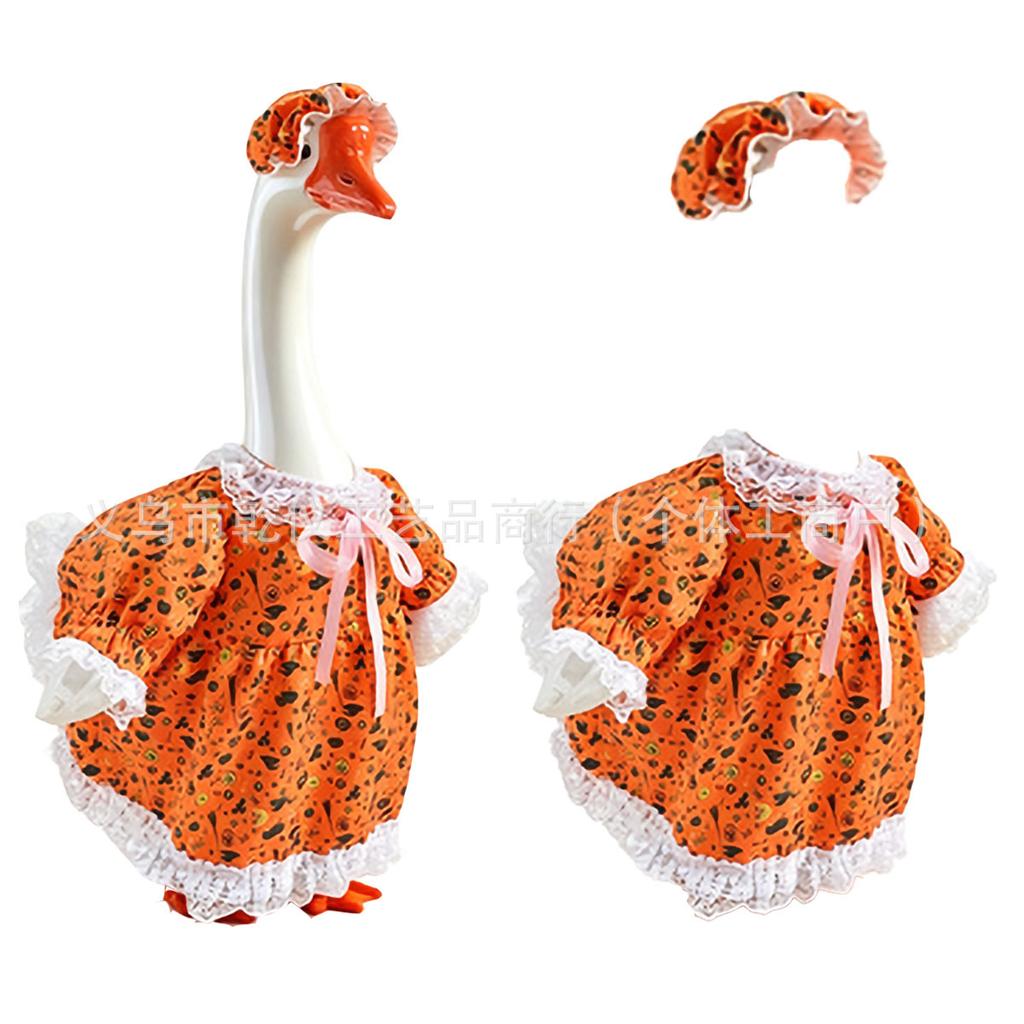 Porch Goose Decoration Clothes Set Waterproof Raincoat Bikini Ghost Outfit for 23 Inch Lawn Garden Statue Costume
