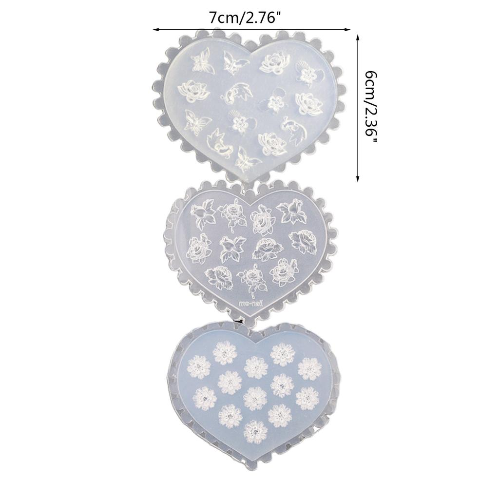 3D силиконовая резная форма для дизайна ногтей, акриловые инструменты для дизайна ногтей, форма для декора ногтей, шаблон для дизайна ногтей, формы для ювелирных изделий из смолы