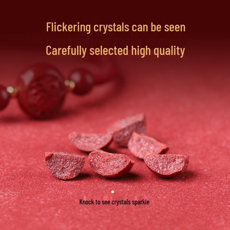 Натуральный киноварный зодиакальный браслет - Год Дракона, ручной работы, красная нить для женщин