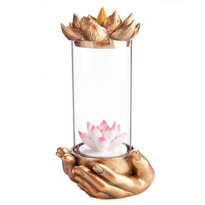 Светодиодная курильница с обратным потоком Lotus Glass Case