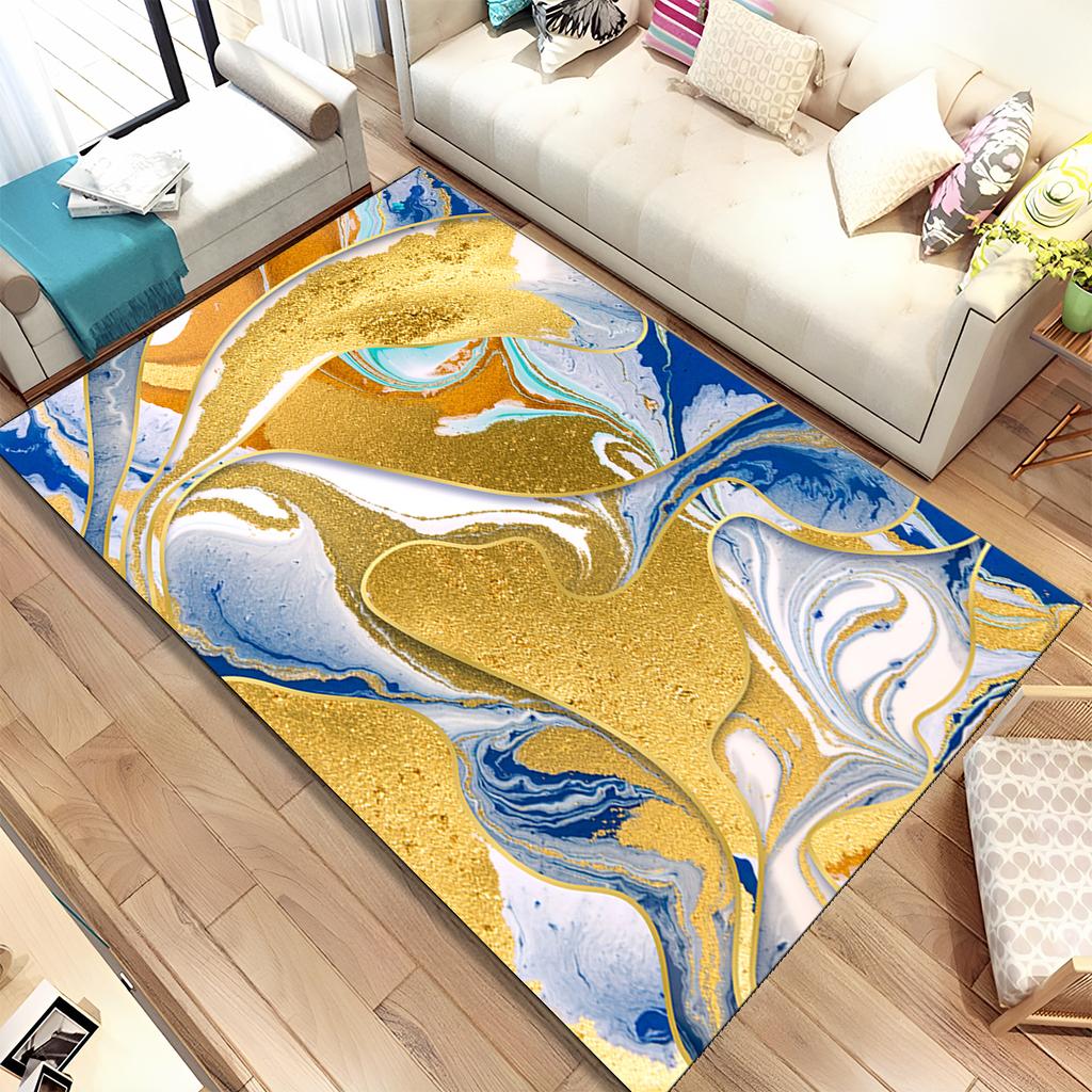 Цвет золотого скандинавского мрамора, великолепный коврик, большой ковер, ковер для дома, гостиной, спальни, дивана, коврик для двери, декор, нескользящий напольный коврик