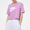 Nike Спортивная одежда Essential укороченная повседневная футболка с коротким рукавом женские топы фиолетовые BV6176-591