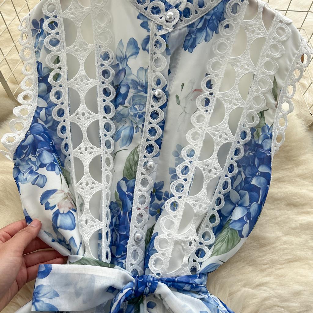 Летние женские элегантные без рукавов с вышивкой, кружевом, лоскутным принтом, свободные вечерние платья большого размера