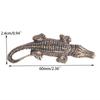 Brass Crocodile Statue Small Key Chain Vivid Animal Model  Home Decor