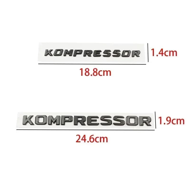 3D ABS Kompressor Letters Car Rear Trunk Fender Emblem Badge Car Sticker NHXD Decals For Mercedes C230 C200 C180 SLK CLK 200k SL CLS