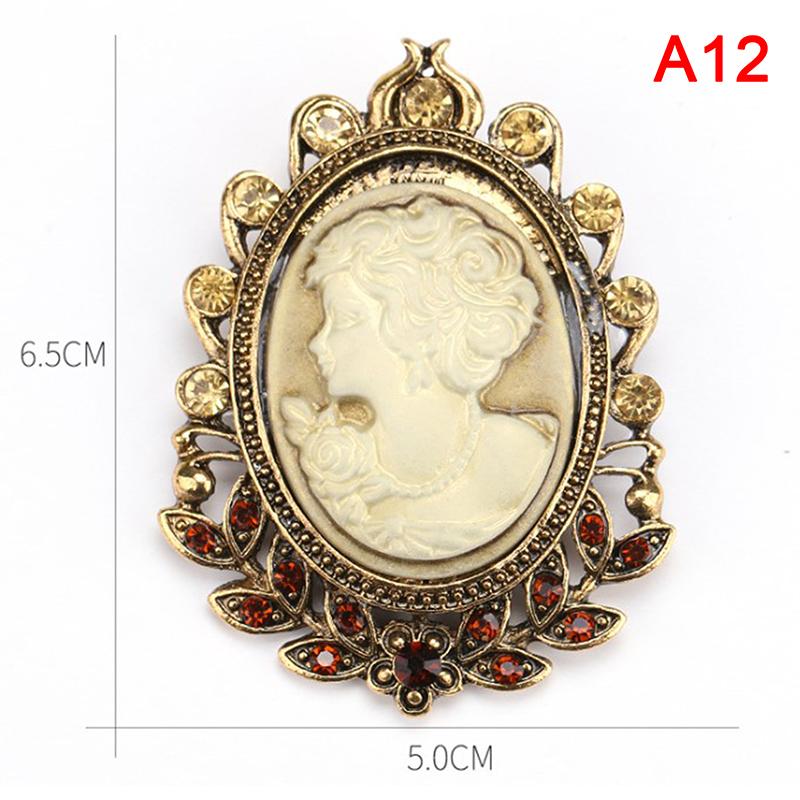 Винтажные броши S Cameo для женщин Queen's Cameo Beauty