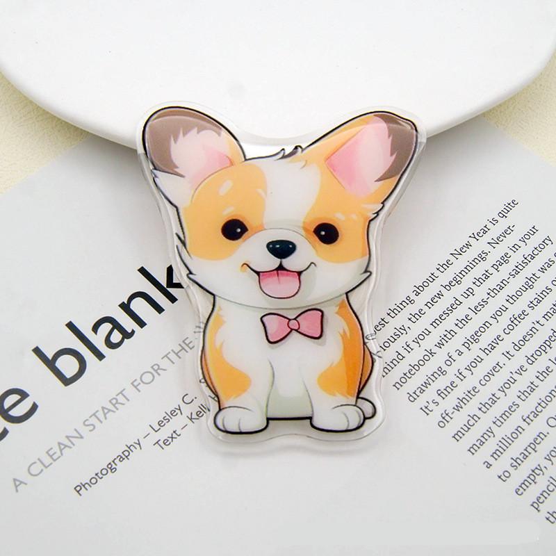 Мультяшный милый зверек собака расширяющаяся подставка держатель мобильного телефона для iPhone 15 14 13 Samsung карманный разъем Griptok откидной кронштейн