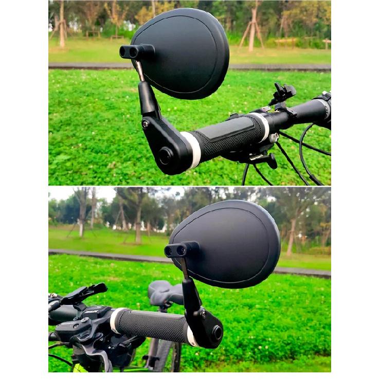 EasyDo Bicycle Handlebar 360 Rotation Wide-range Adjust-rearview Mirror Left and Right Reflector 17-24.5MM PC Anti-drop MTB