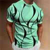 Summer Men's T-shirt Abstract Geometric Printing O-Neck Street Clothing 3D Printing Outdoor Short Sleeve Top Men's Clothing