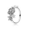 925 Sterling Silver Man-eating Flower Rose Four-leaf Clover Ring for Women Jewelry Open Design Wedding Party Fashion Gift