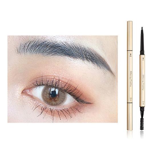 0.1g Eyebrow Filler Ultra-precision Long-lasting Double Head Square Gold Color Tube Beauty Brow Pencil for Women
